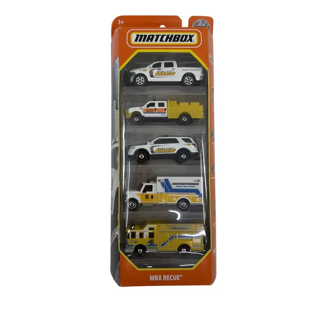 Matchbox 2021 MBX ( Recue Error Package ) Rescue 5 Pack Boone County Vehicles